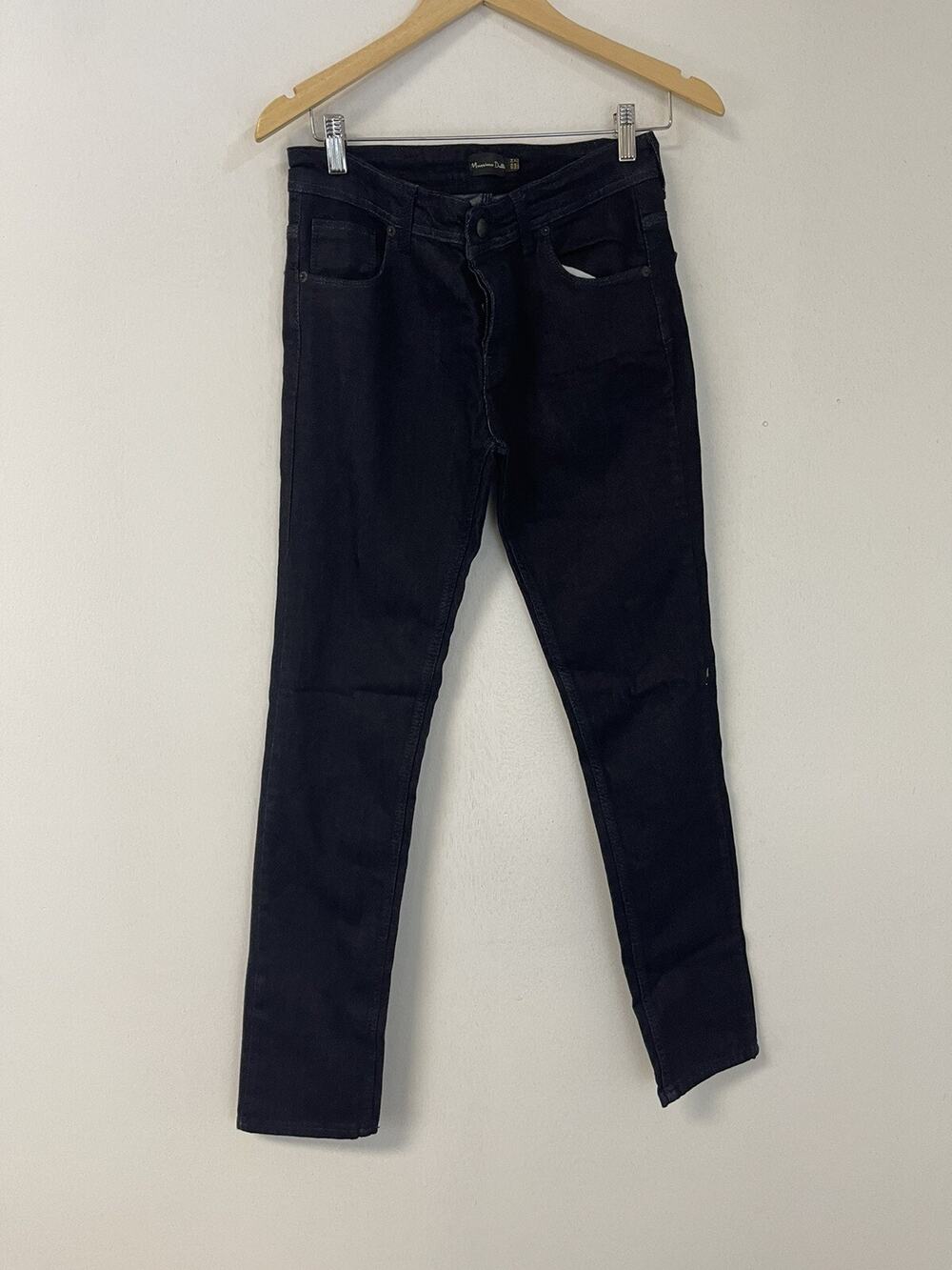 Massimo Dutti Jeans Mens 29x31 Dark Wash Indigo Denim Pants Button Fly N230
